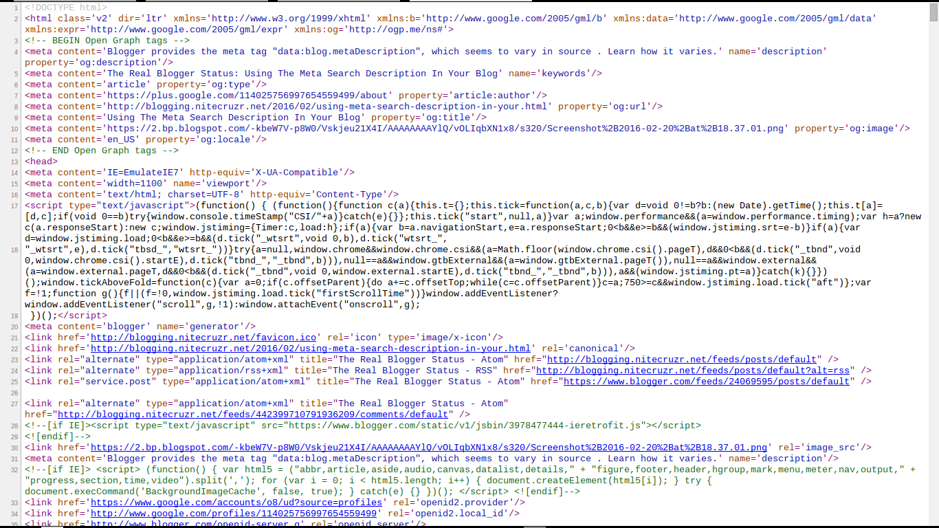 how to search page source