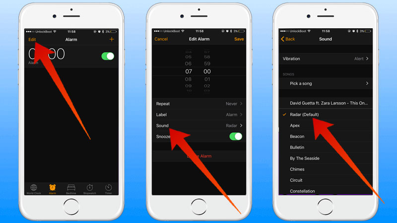 how to turn off sounds with alarm on phone