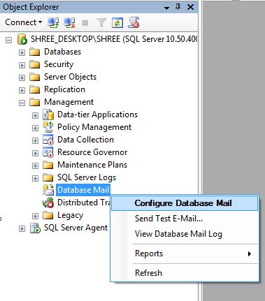 how to send anonymous mail from sql server