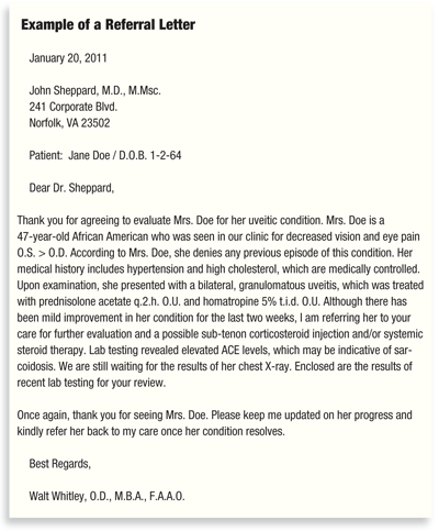 how to write an interprofessional letter