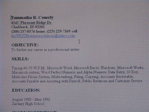 how to write hard working on a resume