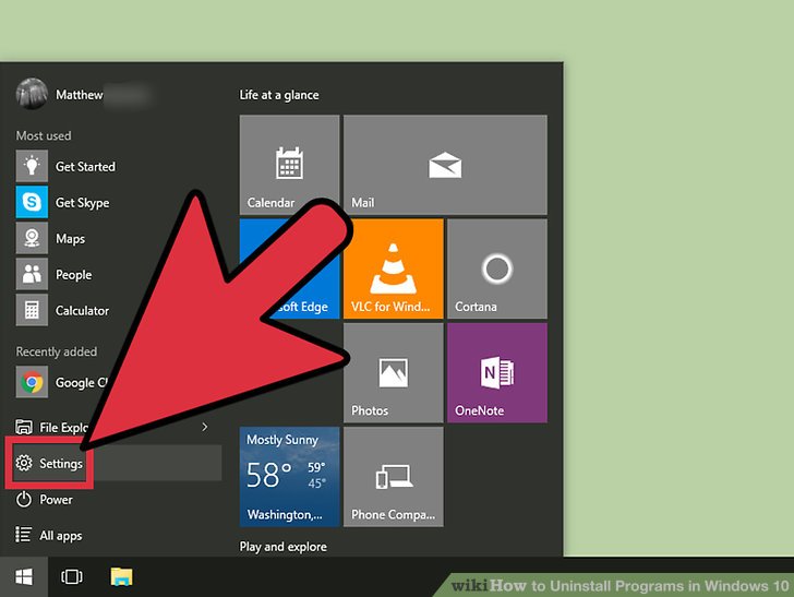 how to uninstall programs on win 10