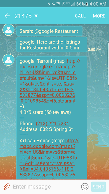how to send picture withgoogle text app