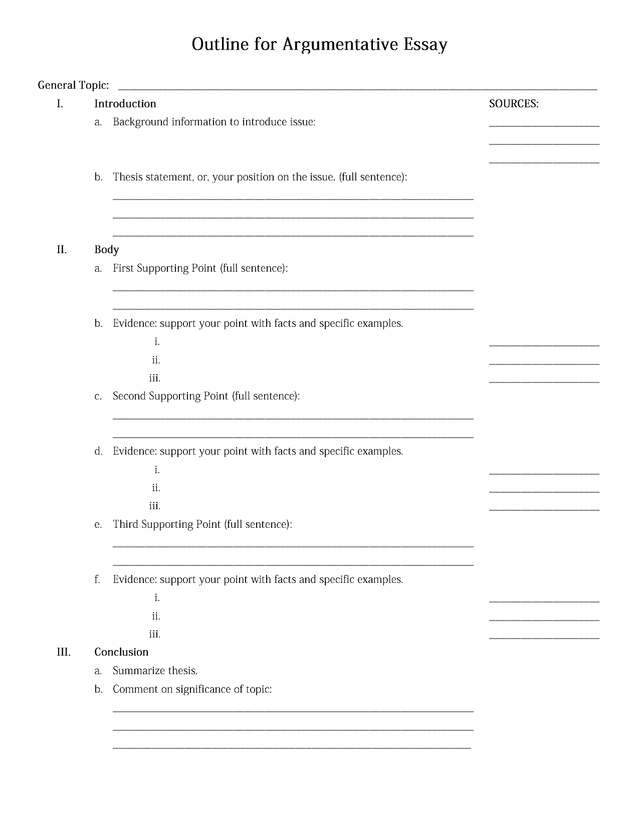 how to write an essay outline