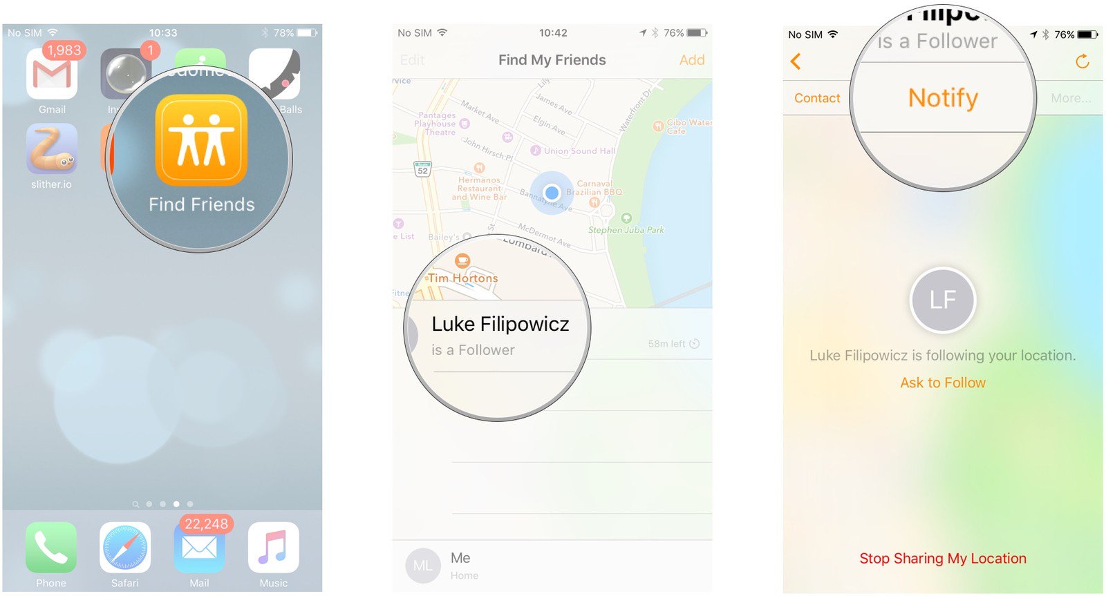 how to turn my location on my iphone