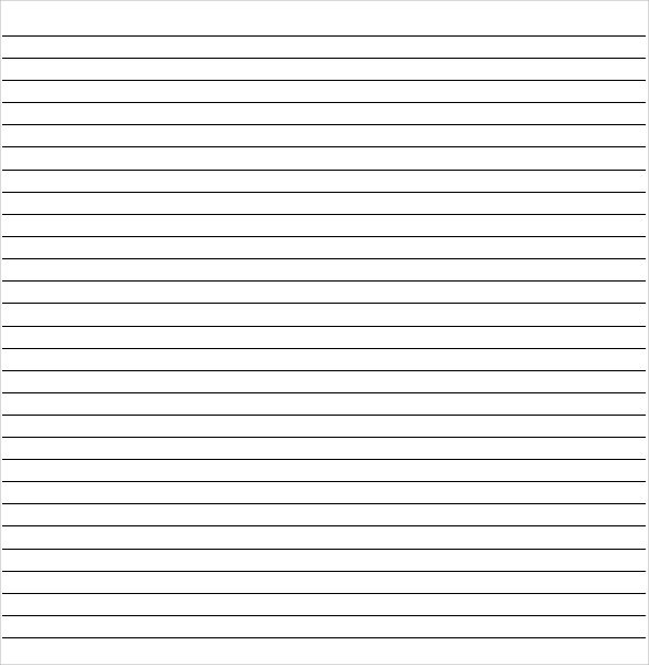 how to set line spacing to lined paper size