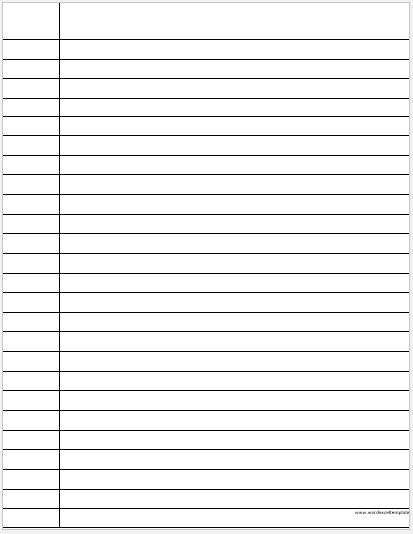 how to set line spacing to lined paper size